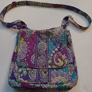 Vera Bradley Paisley Crossbody Bag - Purple and Green